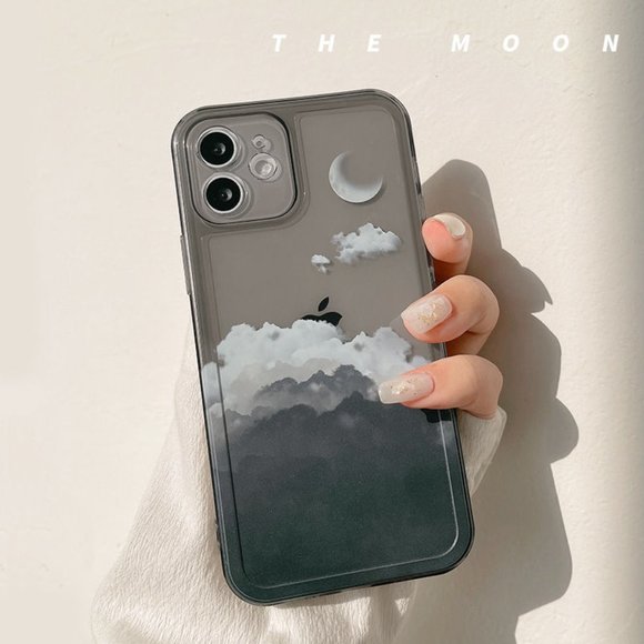 Accessories - NEW iPhone 13/12/Pro/Max Vintage Gradient Clouds Moon Phone Case